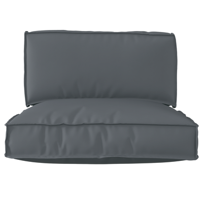 2 Piece Pallet Cushion Set Anthracite Oxford Fabric