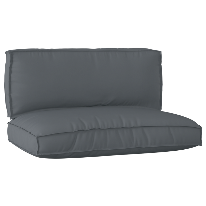 Pallet Cushion Set Set of 2 Anthracite Polyester Standard