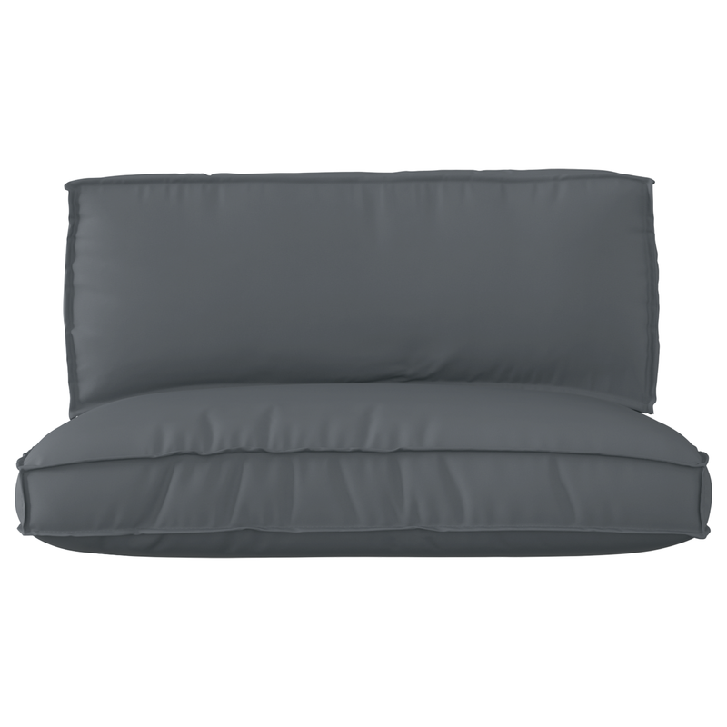 Pallet Cushion Set Set of 2 Anthracite Polyester Standard