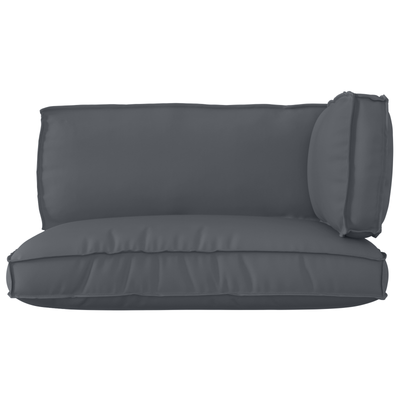 3 Piece Pallet Cushion Set Anthracite Oxford Fabric