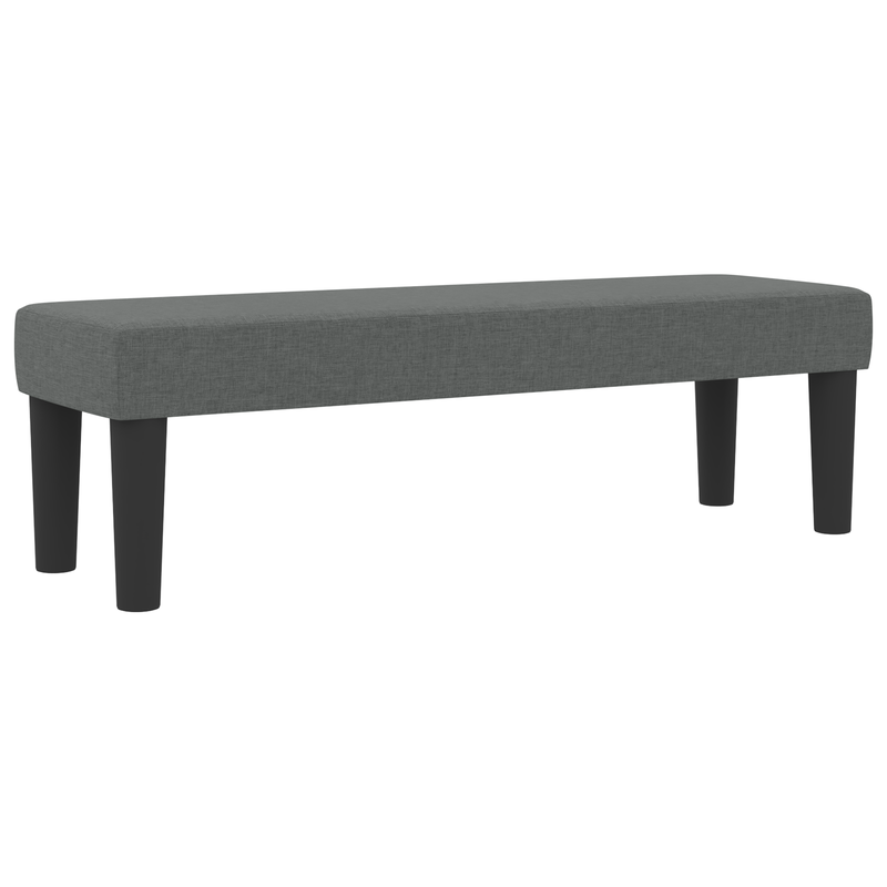 Box Spring Bed with Mattress & Bench Dark Grey Queen Fabric, vidaXL Headboard Lines Design Dark Grey 160 cm Fabric