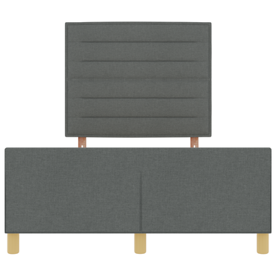 Bed Frame Dark Grey Queen Fabric, vidaXL Headboard Lines Design Dark Grey 160 cm Fabric