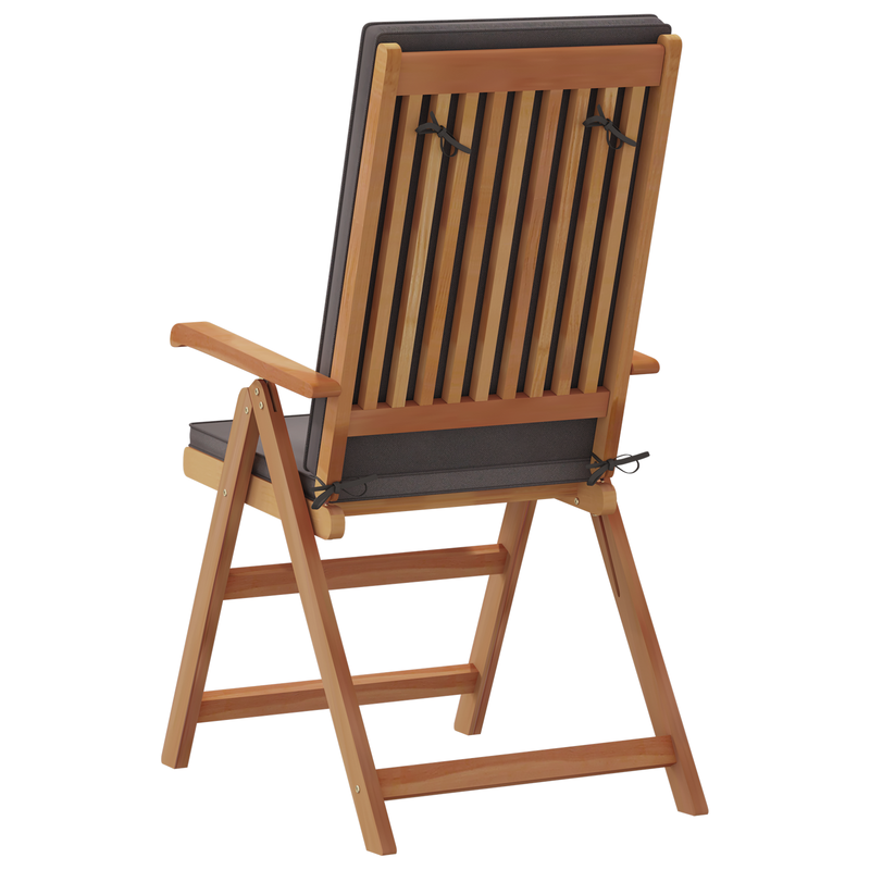 Reclining Garden Chairs with Cushions 6 pcs Solid Teak Wood