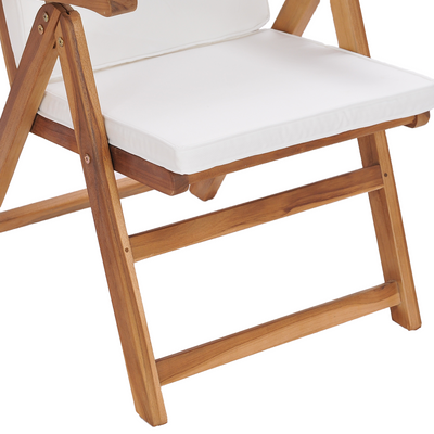 Reclining Garden Chairs with Cushions 4 pcs Solid Teak Wood