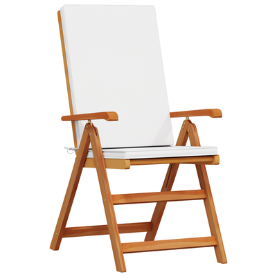 Reclining Garden Chairs with Cushions 8 pcs Solid Teak Wood