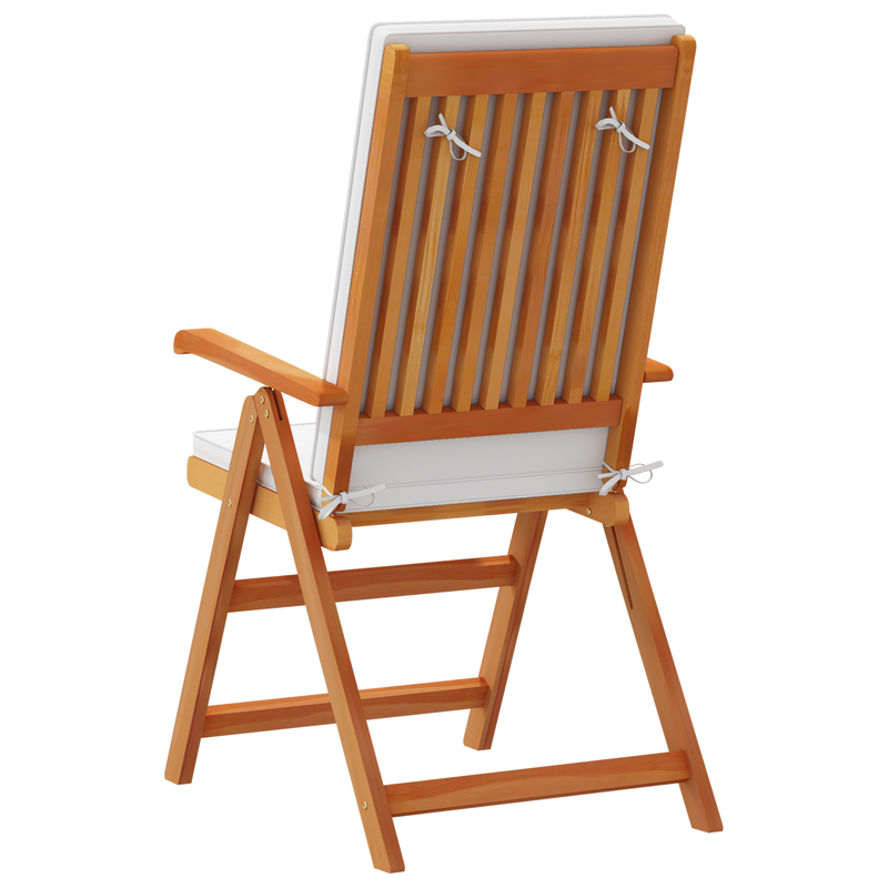 Reclining Garden Chairs with Cushions 8 pcs Solid Teak Wood