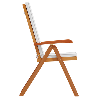 Reclining Garden Chairs with Cushions 8 pcs Solid Teak Wood