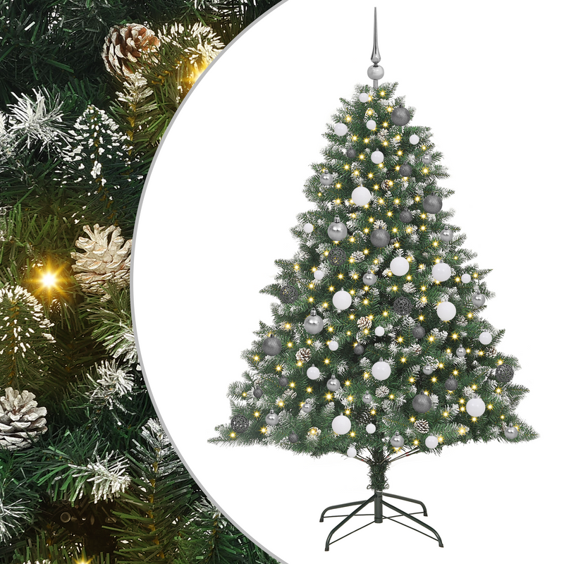 Artificial Christmas Tree Green 180 cm PVC and Plastic and PVC