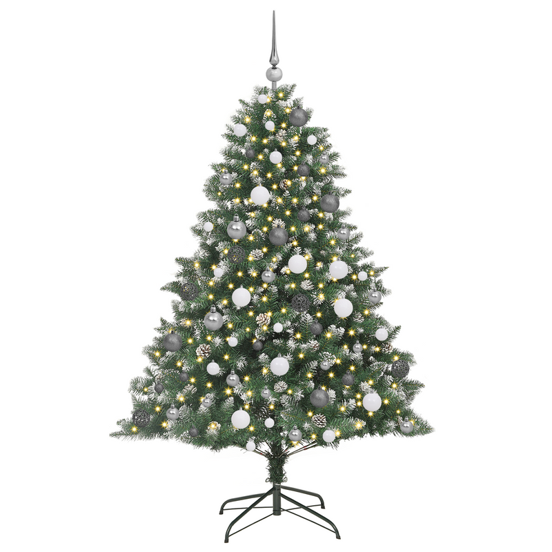 Artificial Christmas Tree Green 180 cm PVC and Plastic and PVC