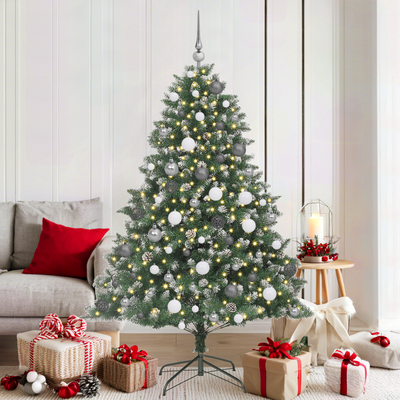 Artificial Christmas Tree Green 180 cm PVC and Plastic and PVC