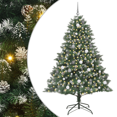 Artificial Christmas Tree Green 210 cm PVC and Plastic and PVC