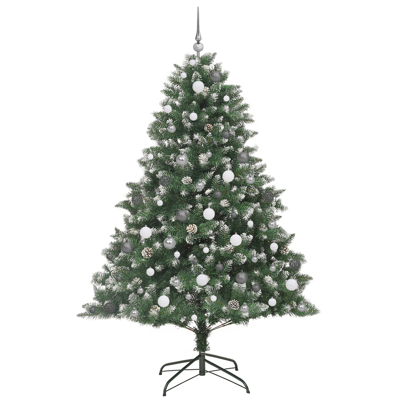 Artificial Christmas Tree Green 210 cm PVC and Plastic and PVC