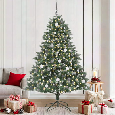 Artificial Christmas Tree Green 210 cm PVC and Plastic and PVC