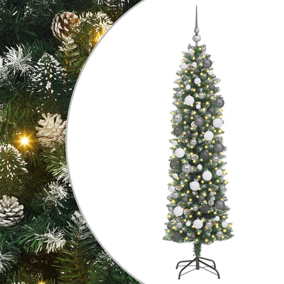 Artificial Slim Christmas Tree Green 180 cm PVC