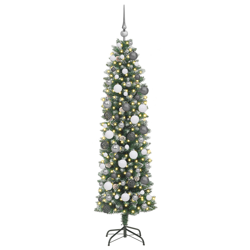 Artificial Slim Christmas Tree Green 180 cm PVC