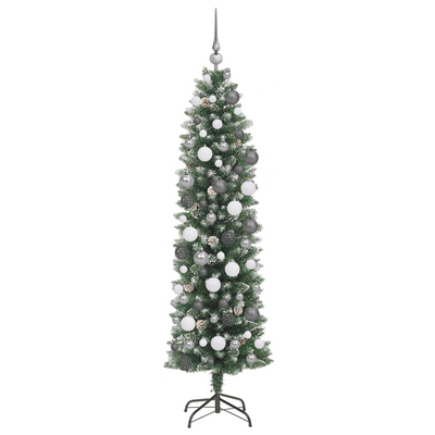 Artificial Slim Christmas Tree Green 180 cm PVC