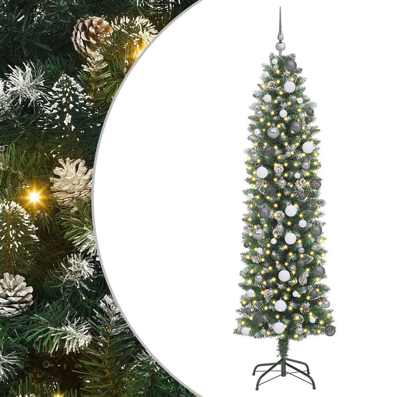 Artificial Slim Christmas Tree Green 210 cm