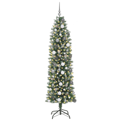 Artificial Slim Christmas Tree Green 210 cm