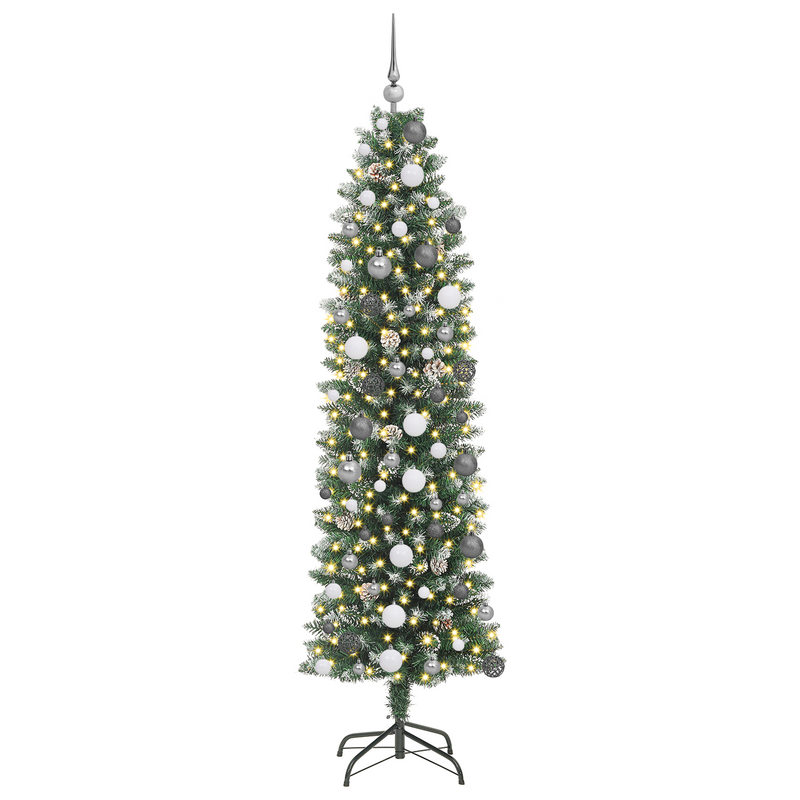 Artificial Slim Christmas Tree Green 210 cm
