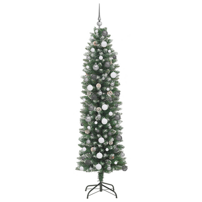 Artificial Slim Christmas Tree Green 210 cm