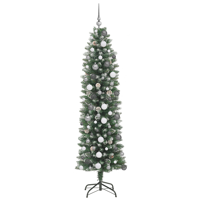Artificial Slim Christmas Tree Green 210 cm