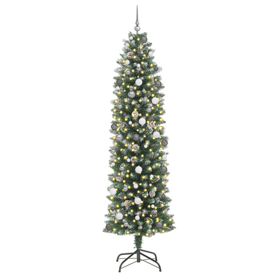 Artificial Slim Christmas Tree Green 240 cm PVC