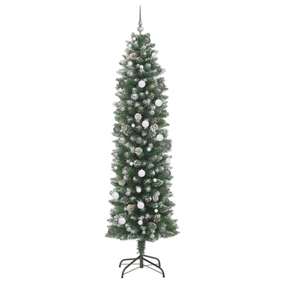 Artificial Slim Christmas Tree Green 240 cm PVC