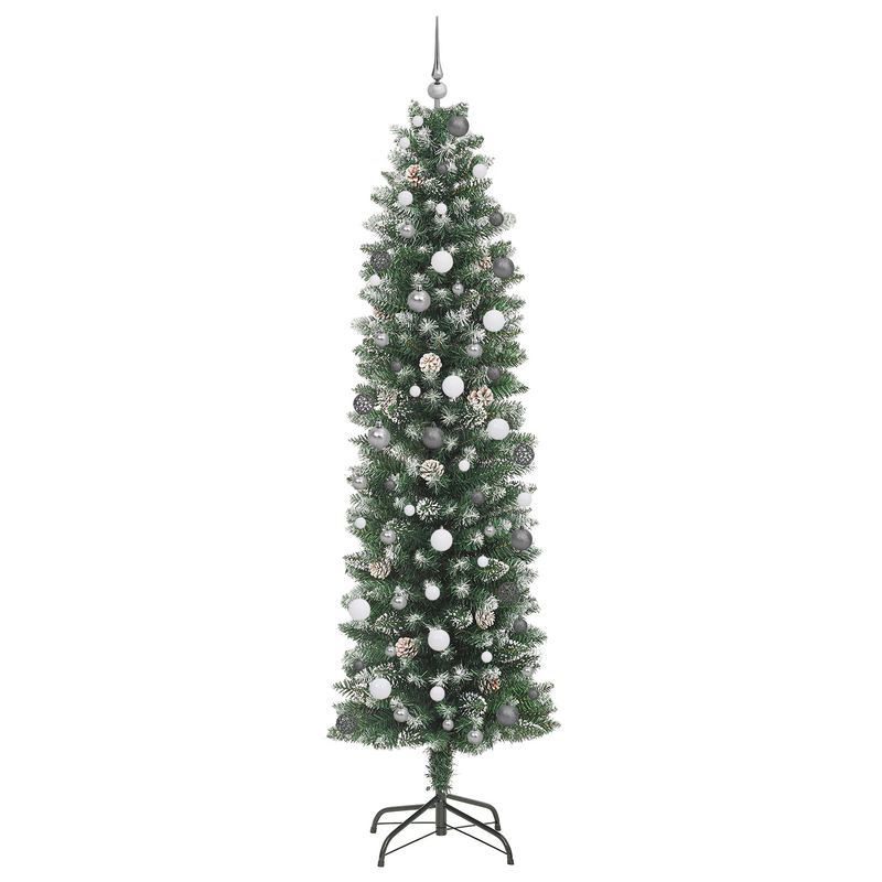 Artificial Slim Christmas Tree Green 240 cm PVC