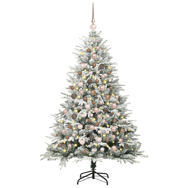 Artificial Christmas Tree Green and white 180 cm PVC