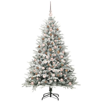 Artificial Christmas Tree Green and white 180 cm PVC
