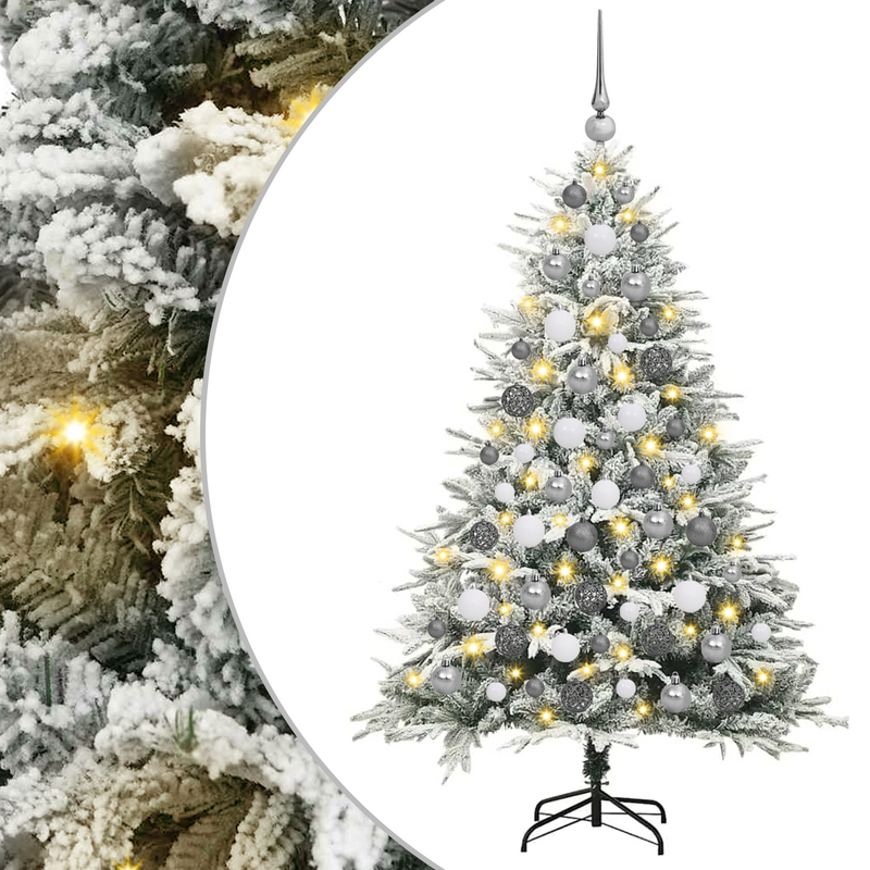 Artificial Christmas Tree Green and white 180 cm PVC