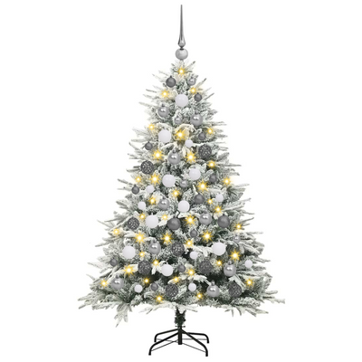 Artificial Christmas Tree Green and white 180 cm PVC