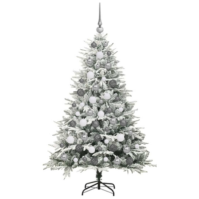 Artificial Christmas Tree Green and white 180 cm PVC