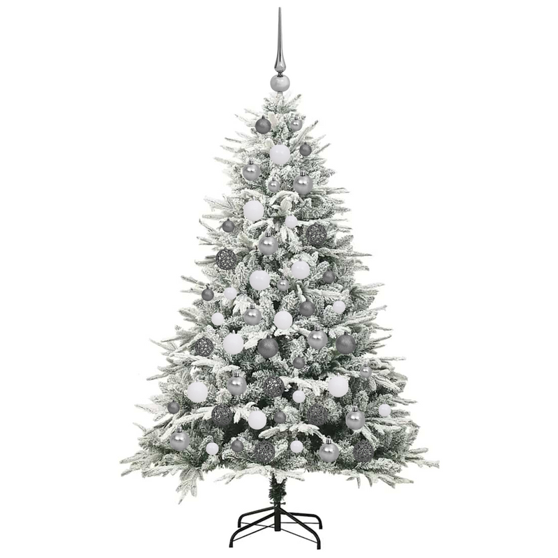 Artificial Christmas Tree Green and white 180 cm PVC