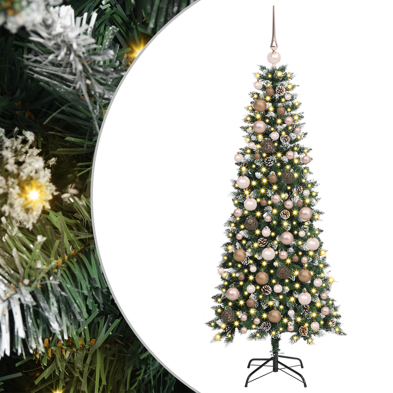 Artificial Christmas Tree Green 180 cm PVC and steel