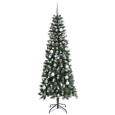 Christmas Tree with Decorative String Lights Green 210 cm PVC
