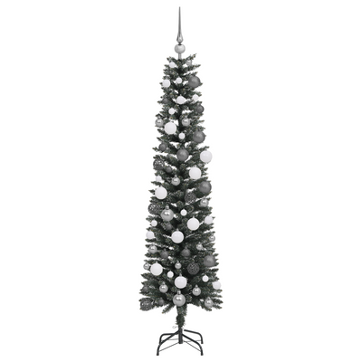 Christmas Tree with Decorative String Lights Green 180 cm PVC