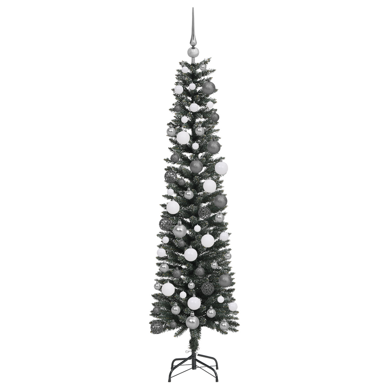 Christmas Tree with Decorative String Lights Green 180 cm PVC