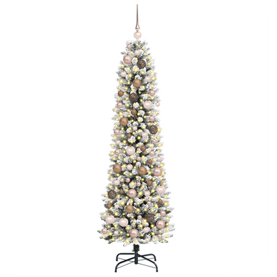 Slim Christmas Tree White 180 cm PVC and PE