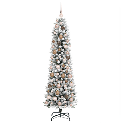 Slim Christmas Tree White 180 cm PVC and PE