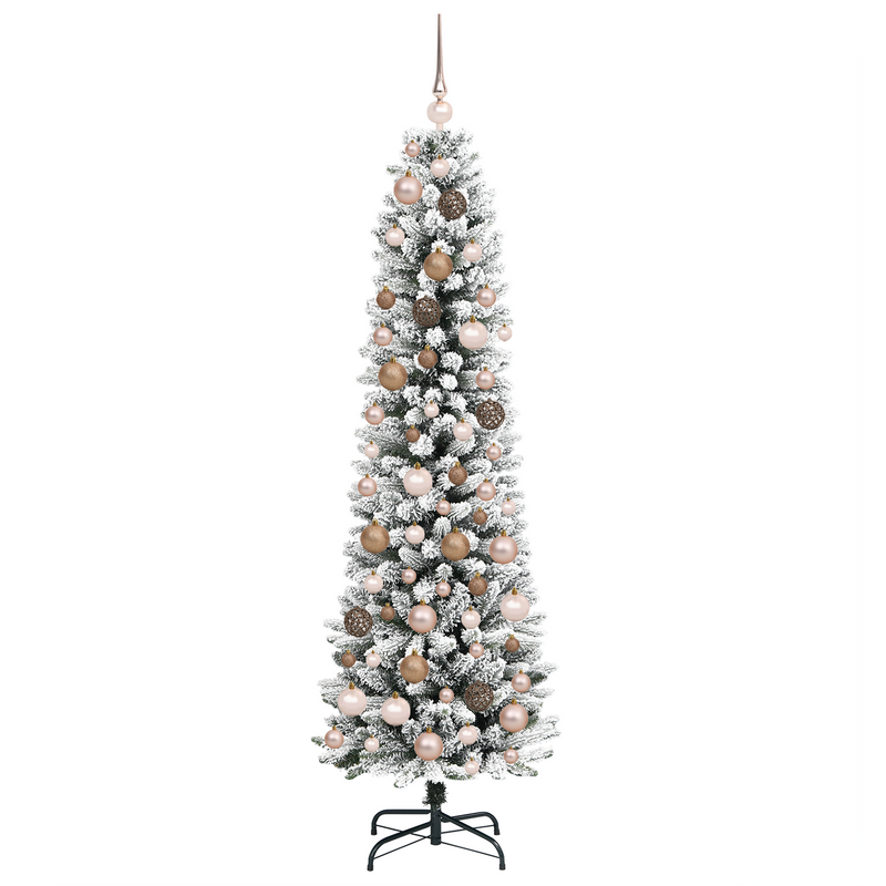 Slim Christmas Tree White 180 cm PVC and PE