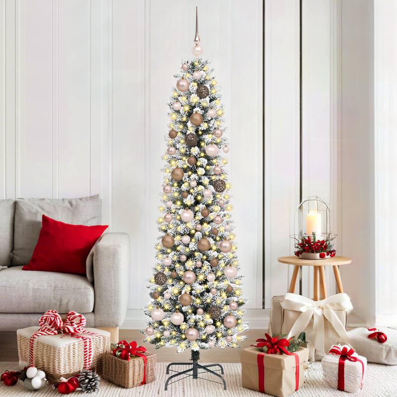 Slim Christmas Tree White 180 cm PVC and PE