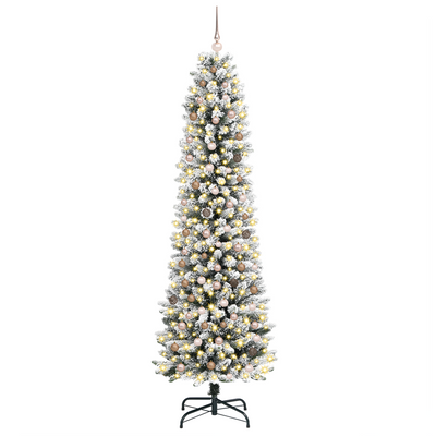 Slim Christmas Tree White 240 cm PVC and PE