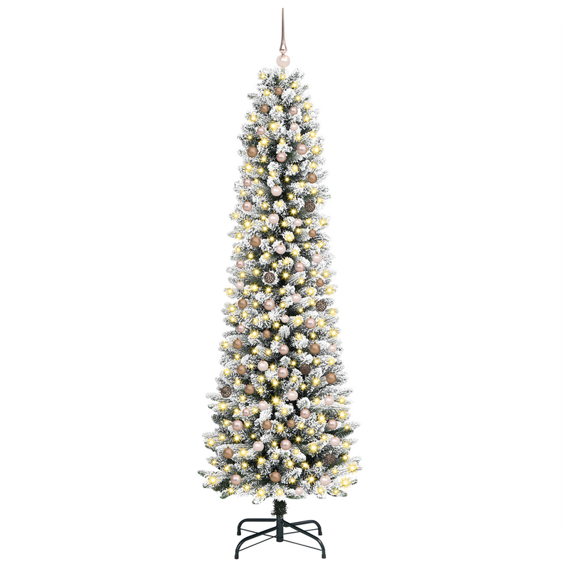 Slim Christmas Tree White 240 cm PVC and PE