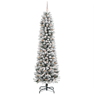 Slim Christmas Tree White 240 cm PVC and PE