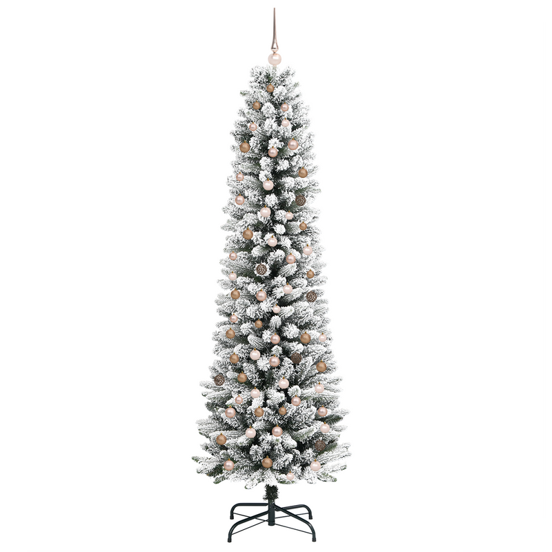 Slim Christmas Tree White 240 cm PVC and PE