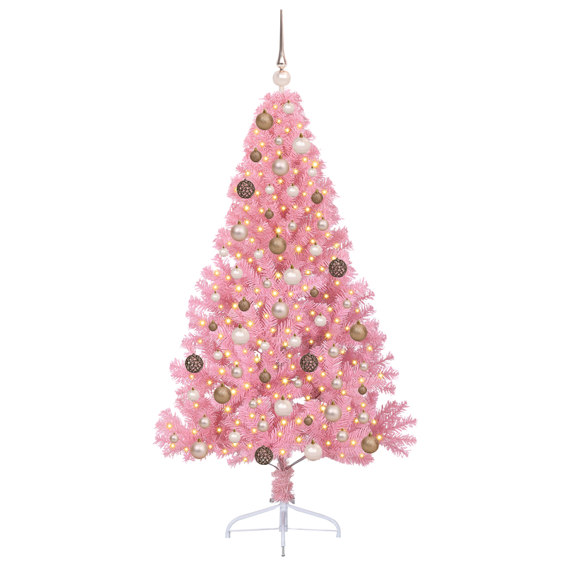 Artificial Christmas Tree Pink 180 cm Plastic