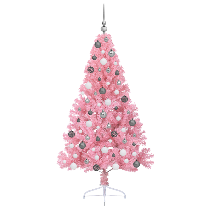 Artificial Christmas Tree Pink 180 cm PVC