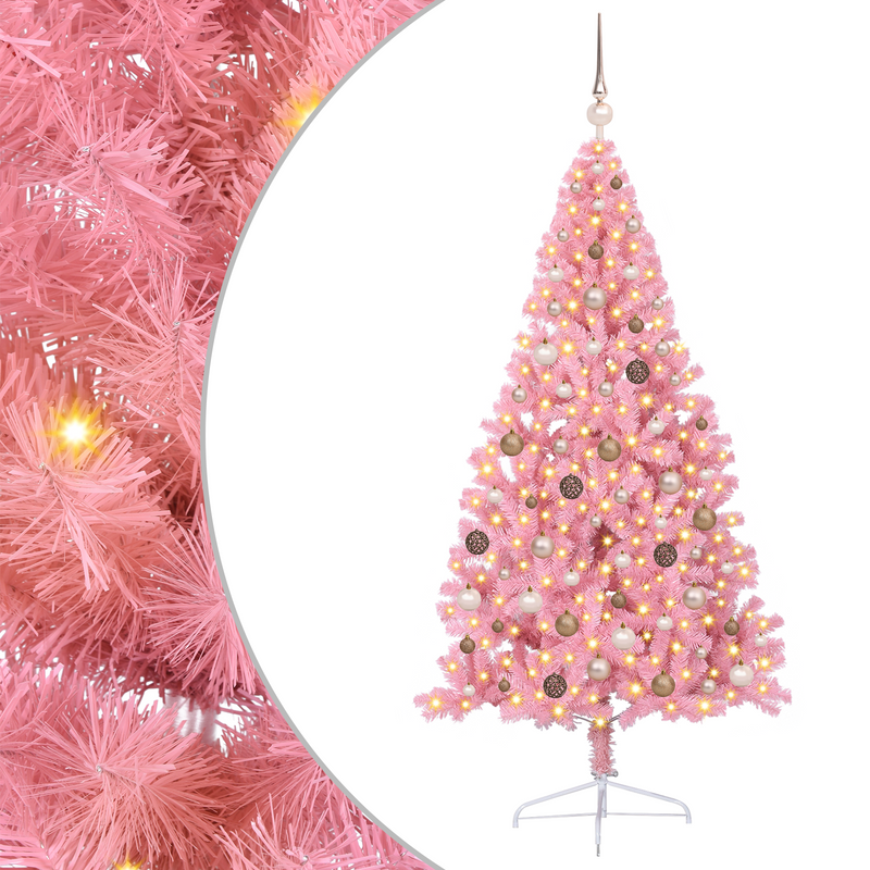 Artificial Christmas Tree Pink 210 cm Plastic