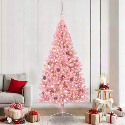 Artificial Christmas Tree Pink 210 cm Plastic